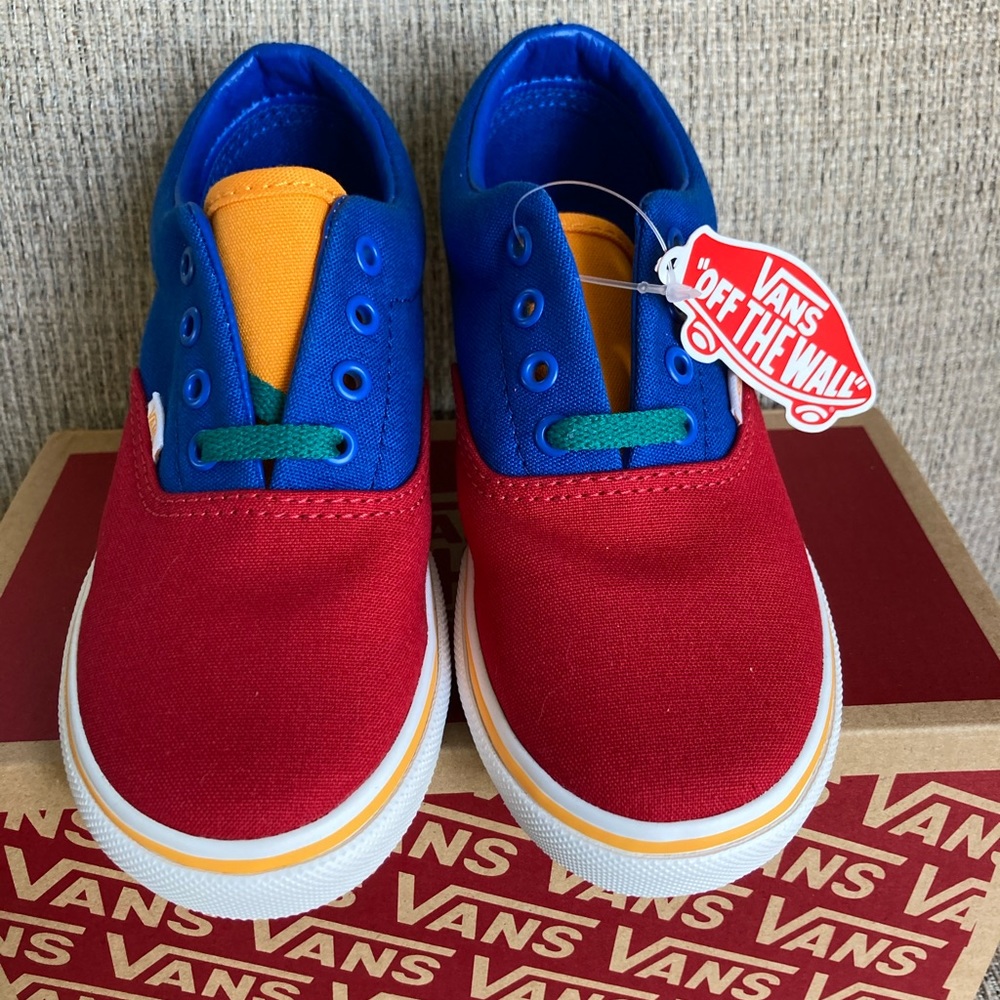 Brand new vans multicolored sneakers boys size 9.5